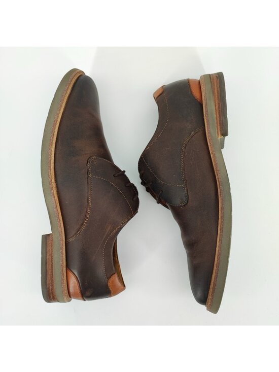 Florsheim Vibe Men’s Size 9 US Oxford Brown Leather Plain Toe Dress Shoes 14272 main image 8